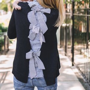 ISO Tuckernuck Bow Sweater Navy blue size M or L!!